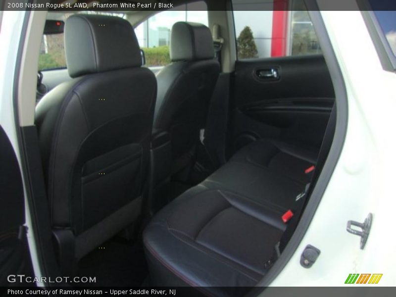 Phantom White Pearl / Black 2008 Nissan Rogue SL AWD