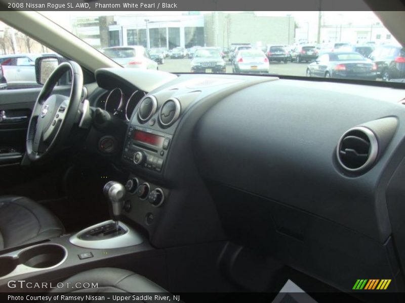 Phantom White Pearl / Black 2008 Nissan Rogue SL AWD