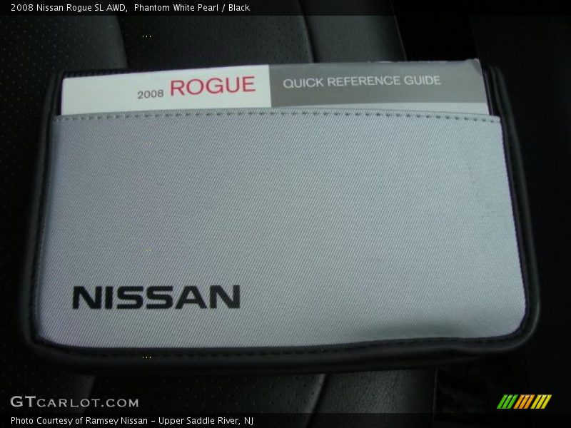 Phantom White Pearl / Black 2008 Nissan Rogue SL AWD