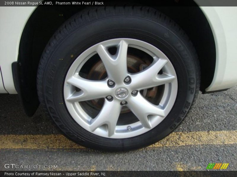 Phantom White Pearl / Black 2008 Nissan Rogue SL AWD
