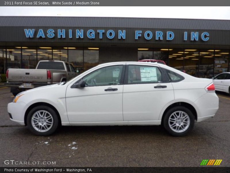White Suede / Medium Stone 2011 Ford Focus SE Sedan