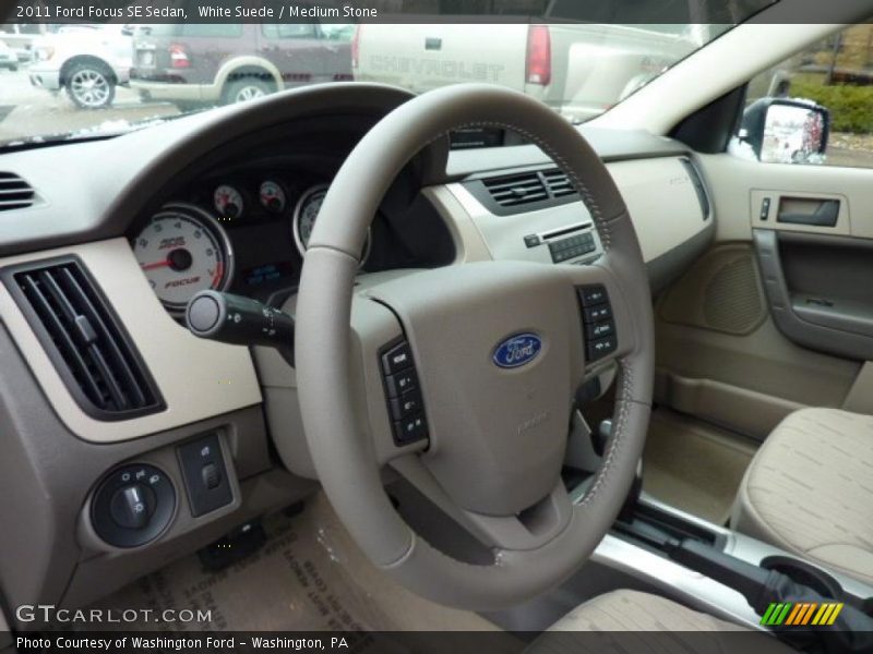 White Suede / Medium Stone 2011 Ford Focus SE Sedan