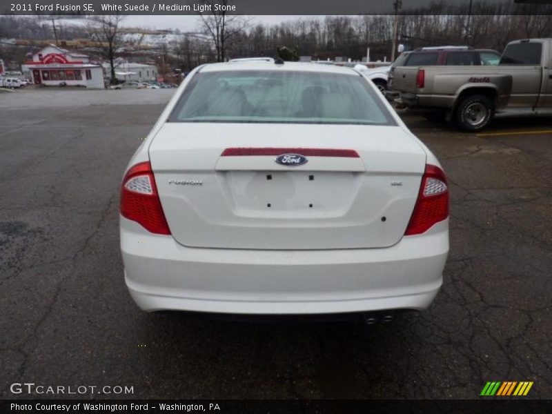 White Suede / Medium Light Stone 2011 Ford Fusion SE