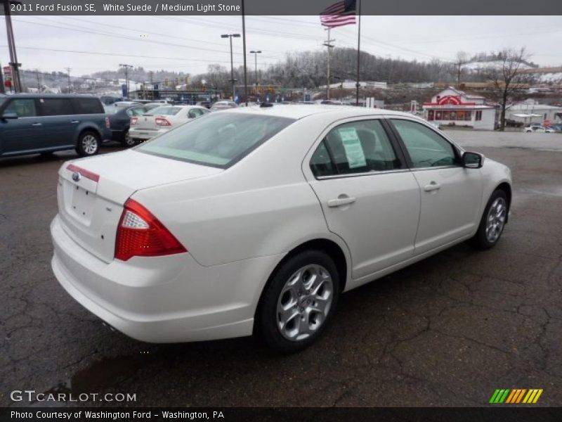 White Suede / Medium Light Stone 2011 Ford Fusion SE