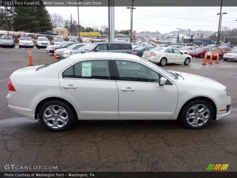 White Suede / Medium Light Stone 2011 Ford Fusion SE