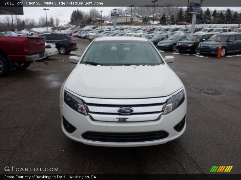 White Suede / Medium Light Stone 2011 Ford Fusion SE
