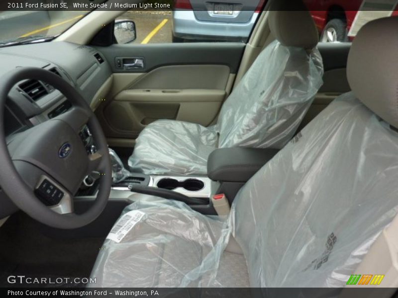 White Suede / Medium Light Stone 2011 Ford Fusion SE
