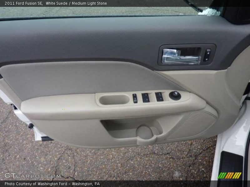 White Suede / Medium Light Stone 2011 Ford Fusion SE