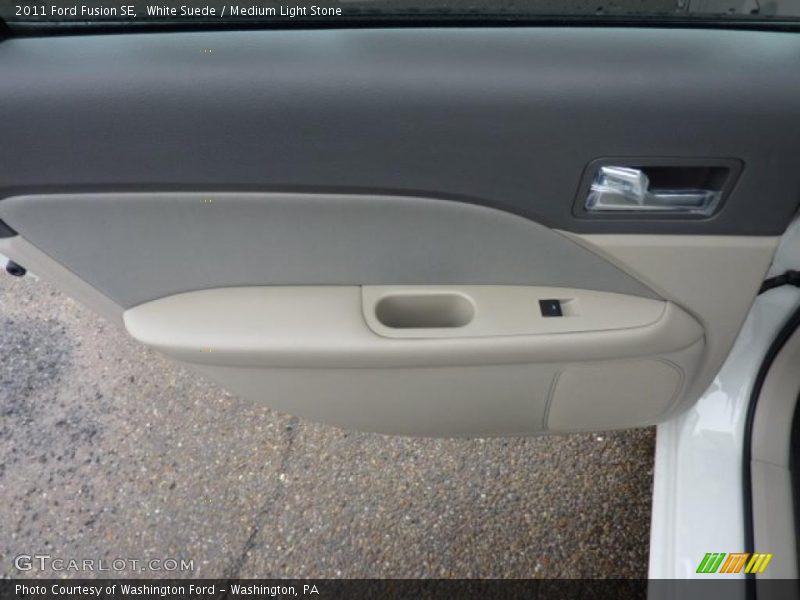 White Suede / Medium Light Stone 2011 Ford Fusion SE
