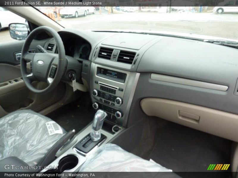 White Suede / Medium Light Stone 2011 Ford Fusion SE
