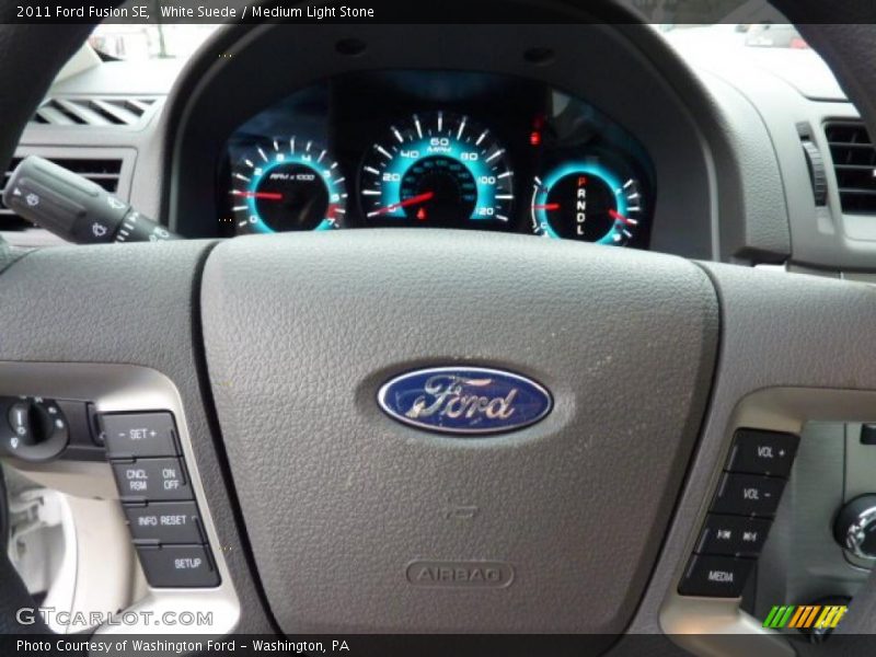 White Suede / Medium Light Stone 2011 Ford Fusion SE