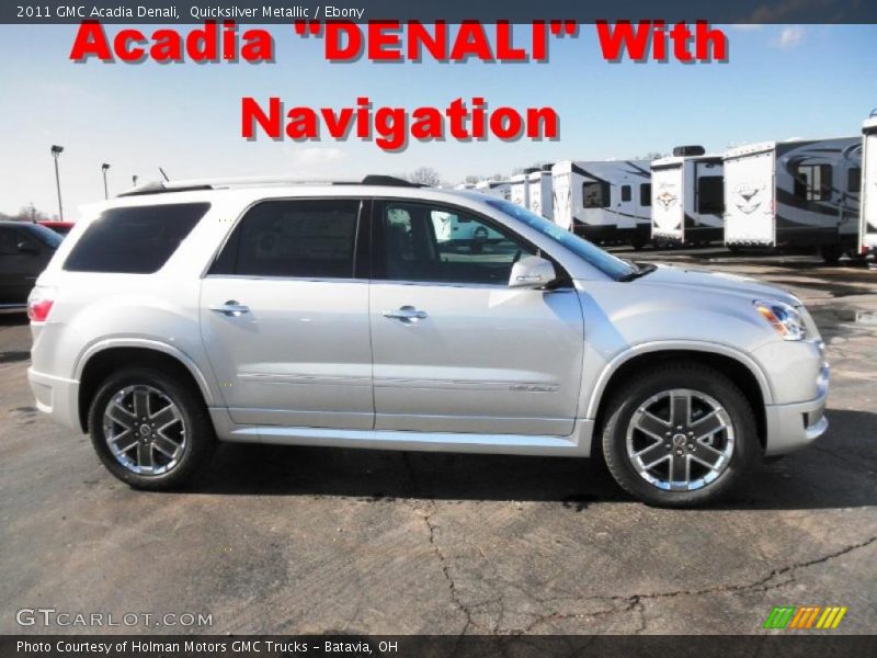 Quicksilver Metallic / Ebony 2011 GMC Acadia Denali