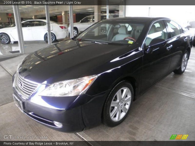 Black Sapphire Pearl / Light Gray 2008 Lexus ES 350