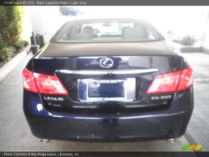 Black Sapphire Pearl / Light Gray 2008 Lexus ES 350