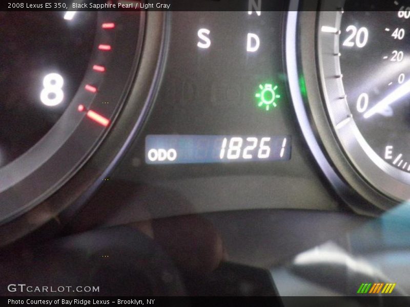 Black Sapphire Pearl / Light Gray 2008 Lexus ES 350