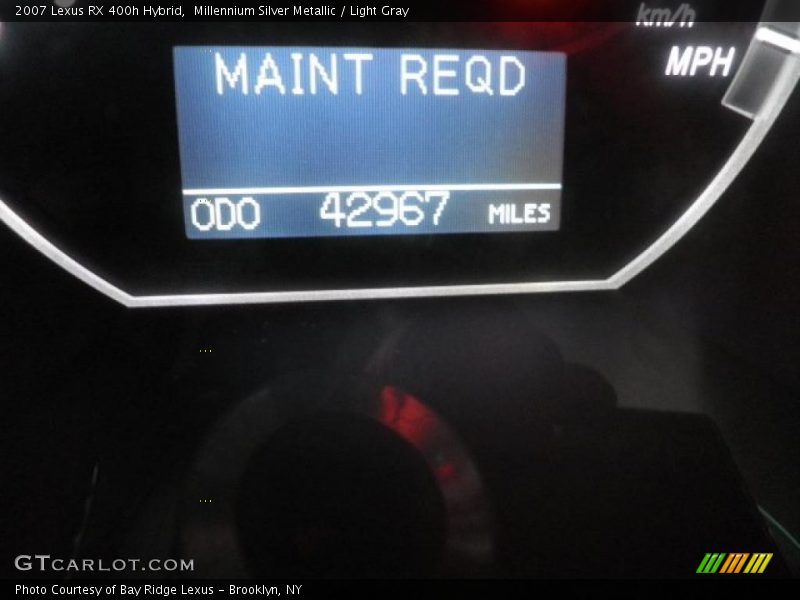 Millennium Silver Metallic / Light Gray 2007 Lexus RX 400h Hybrid