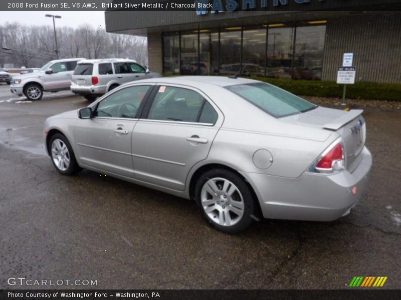 Brilliant Silver Metallic / Charcoal Black 2008 Ford Fusion SEL V6 AWD