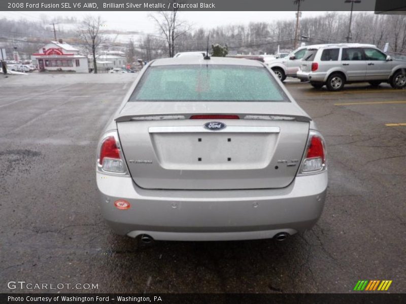 Brilliant Silver Metallic / Charcoal Black 2008 Ford Fusion SEL V6 AWD