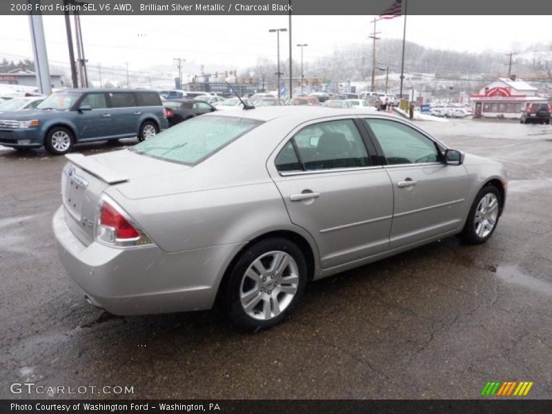 Brilliant Silver Metallic / Charcoal Black 2008 Ford Fusion SEL V6 AWD