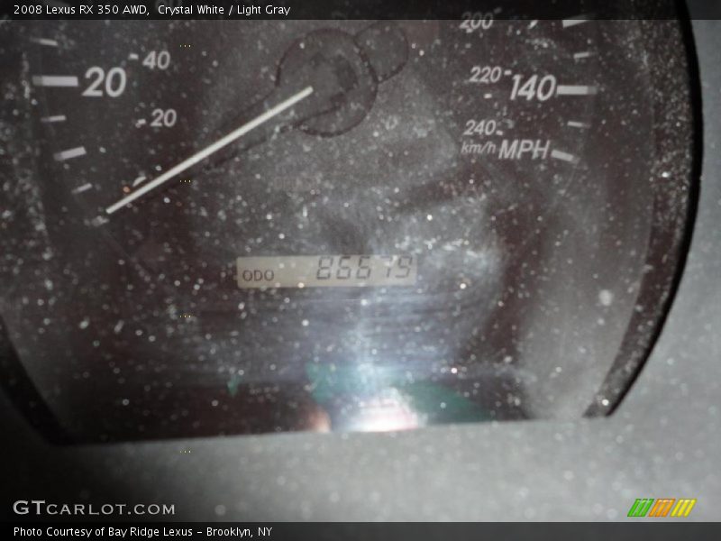 Crystal White / Light Gray 2008 Lexus RX 350 AWD