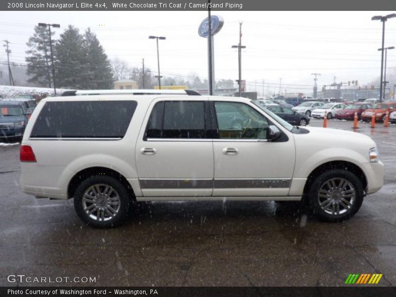 White Chocolate Tri Coat / Camel/Sand Piping 2008 Lincoln Navigator L Elite 4x4