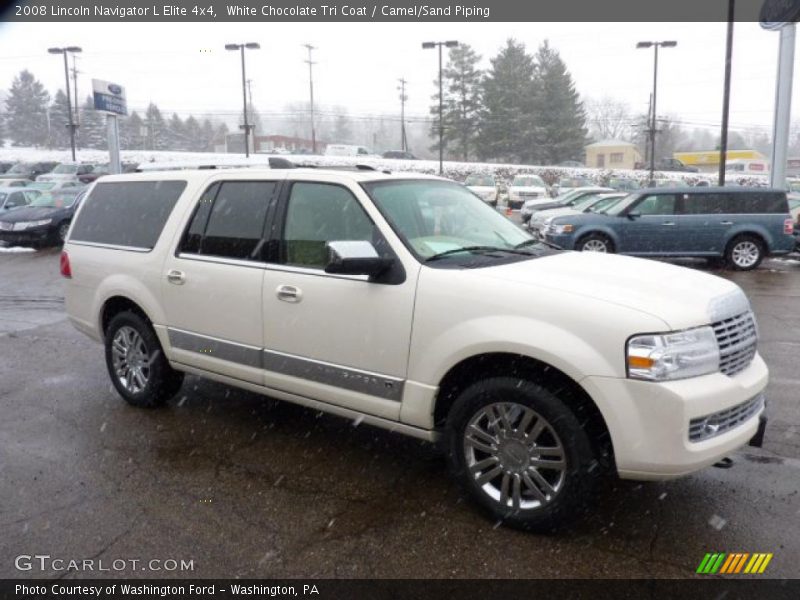 White Chocolate Tri Coat / Camel/Sand Piping 2008 Lincoln Navigator L Elite 4x4