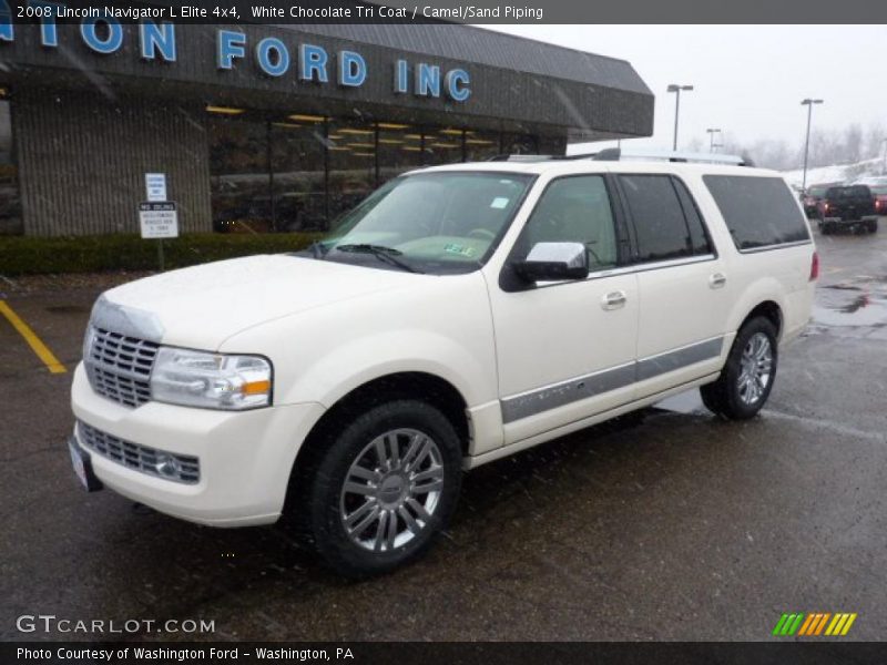 White Chocolate Tri Coat / Camel/Sand Piping 2008 Lincoln Navigator L Elite 4x4