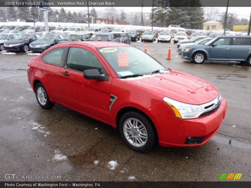 Vermillion Red / Charcoal Black 2008 Ford Focus SE Coupe