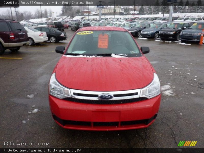 Vermillion Red / Charcoal Black 2008 Ford Focus SE Coupe