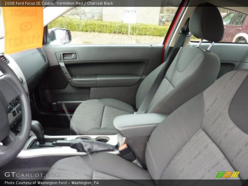 Vermillion Red / Charcoal Black 2008 Ford Focus SE Coupe