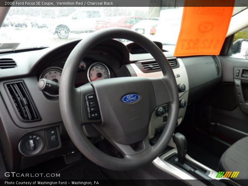 Vermillion Red / Charcoal Black 2008 Ford Focus SE Coupe