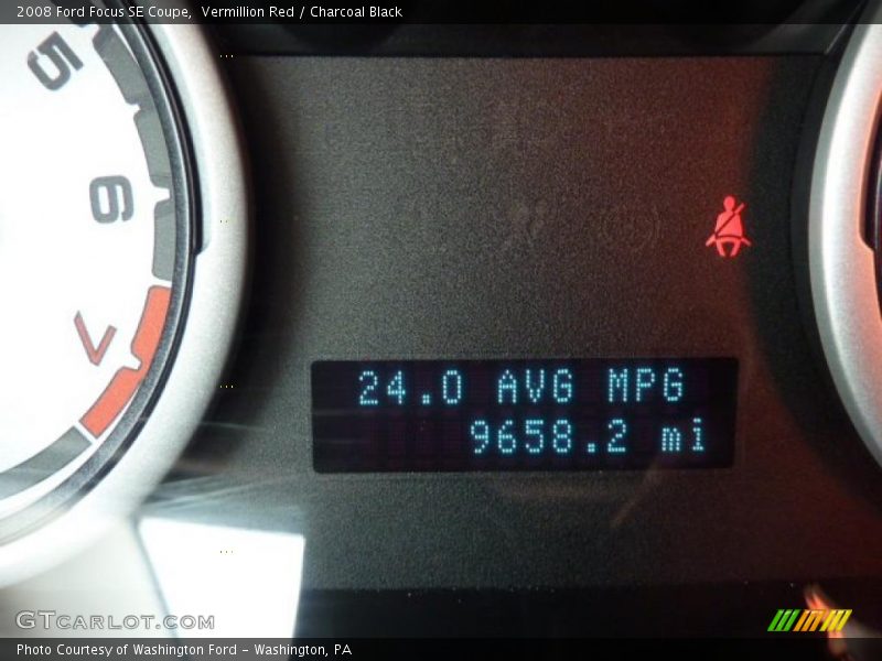 Vermillion Red / Charcoal Black 2008 Ford Focus SE Coupe