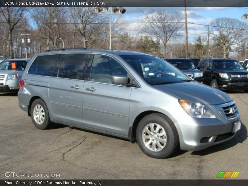 Slate Green Metallic / Gray 2008 Honda Odyssey EX-L