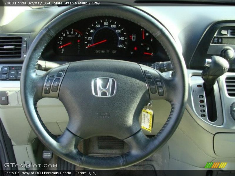 Slate Green Metallic / Gray 2008 Honda Odyssey EX-L