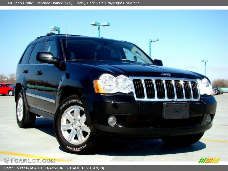 Black / Dark Slate Gray/Light Graystone 2008 Jeep Grand Cherokee Limited 4x4