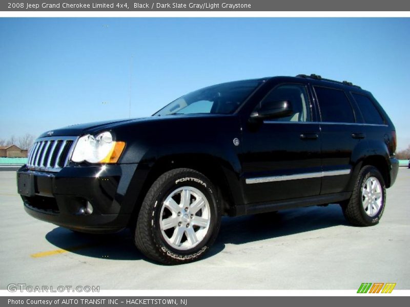 Black / Dark Slate Gray/Light Graystone 2008 Jeep Grand Cherokee Limited 4x4