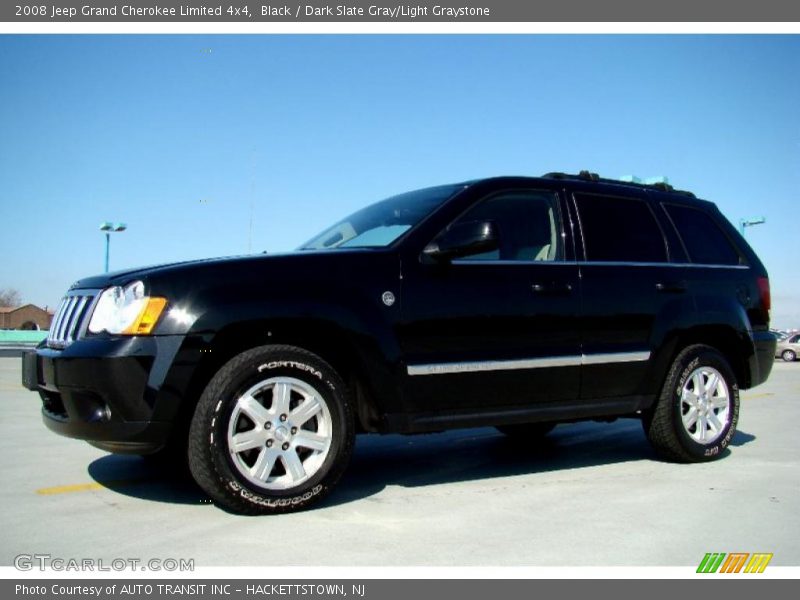 Black / Dark Slate Gray/Light Graystone 2008 Jeep Grand Cherokee Limited 4x4