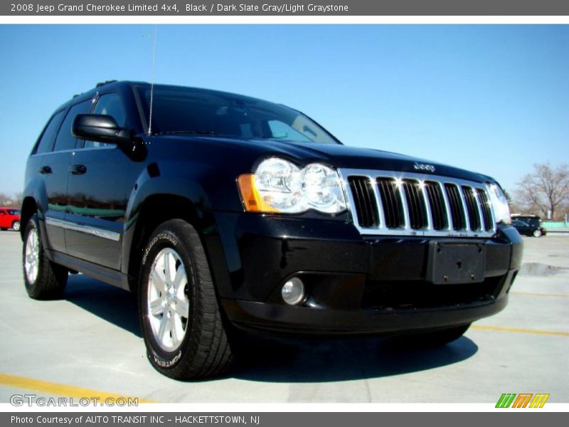 Black / Dark Slate Gray/Light Graystone 2008 Jeep Grand Cherokee Limited 4x4