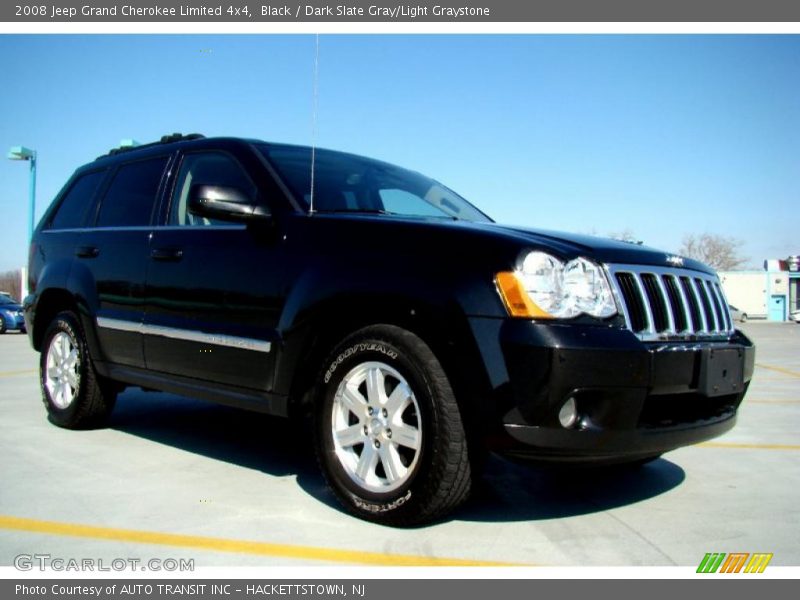Black / Dark Slate Gray/Light Graystone 2008 Jeep Grand Cherokee Limited 4x4