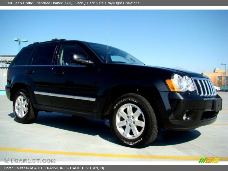 Black / Dark Slate Gray/Light Graystone 2008 Jeep Grand Cherokee Limited 4x4