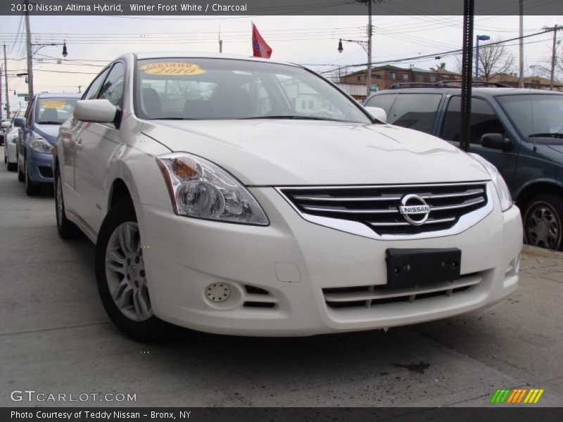 Winter Frost White / Charcoal 2010 Nissan Altima Hybrid