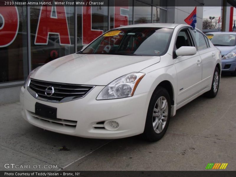 Winter Frost White / Charcoal 2010 Nissan Altima Hybrid