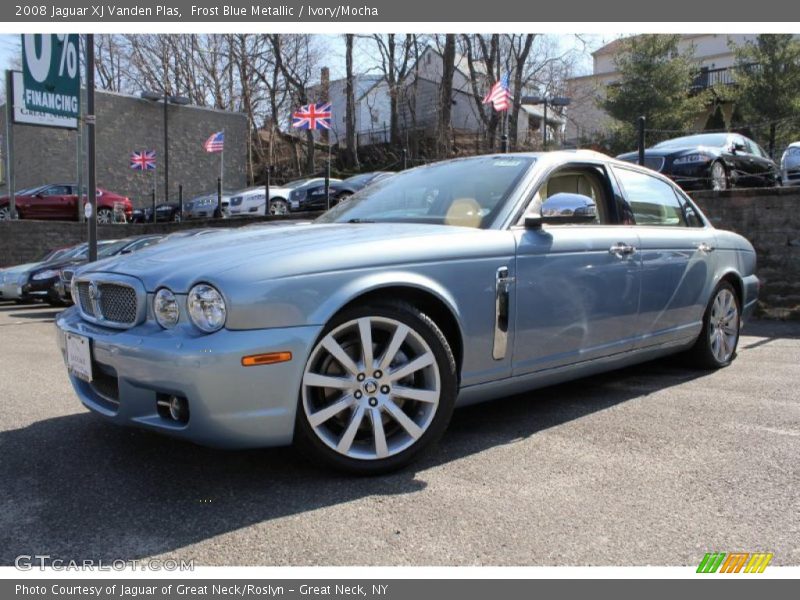 Frost Blue Metallic / Ivory/Mocha 2008 Jaguar XJ Vanden Plas