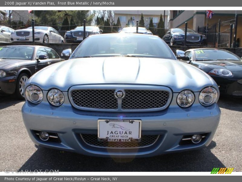Frost Blue Metallic / Ivory/Mocha 2008 Jaguar XJ Vanden Plas
