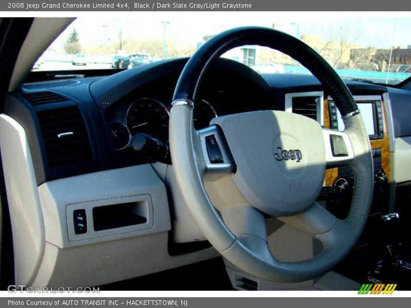 Black / Dark Slate Gray/Light Graystone 2008 Jeep Grand Cherokee Limited 4x4