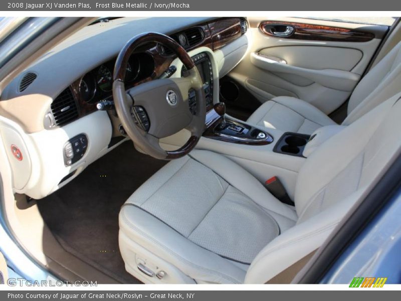 Frost Blue Metallic / Ivory/Mocha 2008 Jaguar XJ Vanden Plas