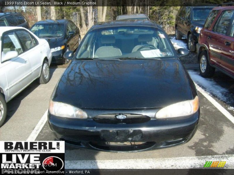 Black / Medium Graphite 1999 Ford Escort LX Sedan