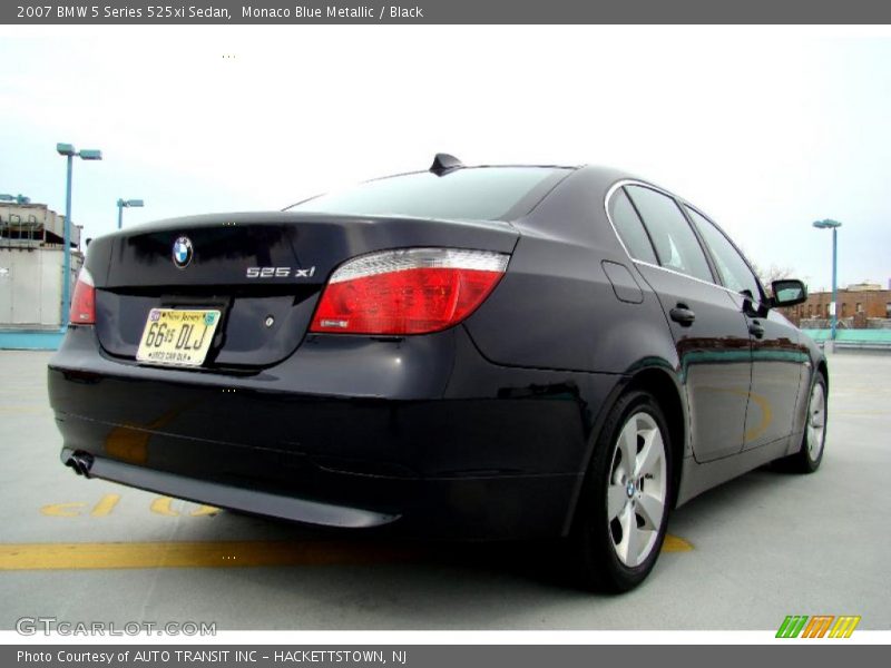 Monaco Blue Metallic / Black 2007 BMW 5 Series 525xi Sedan