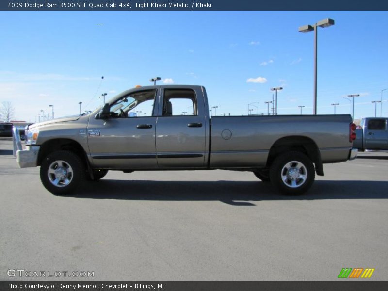 Light Khaki Metallic / Khaki 2009 Dodge Ram 3500 SLT Quad Cab 4x4