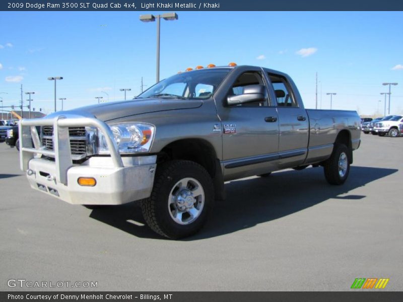 Light Khaki Metallic / Khaki 2009 Dodge Ram 3500 SLT Quad Cab 4x4